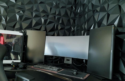 3D Wall Panel diamond Black 50x50cm