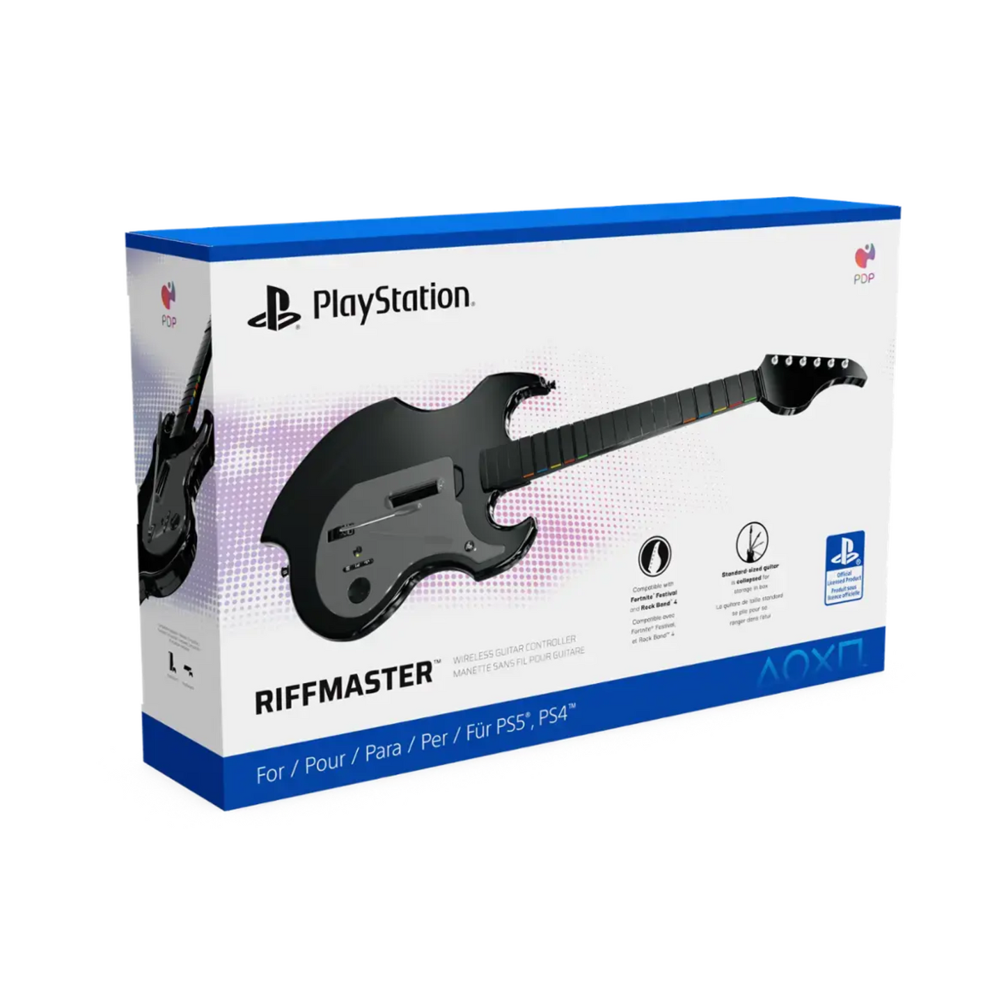 PDP - RIFFMASTER Wireless Guitar Controller For Playstation 5 and Playstation 4 - Black