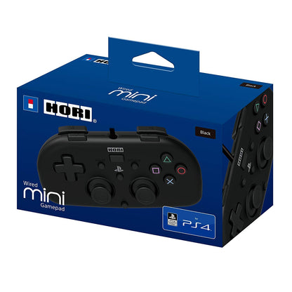 HORI PS4 Mini Wired Gamepad Black - Officially Licensed by Sony, 40% Smaller, Easy Grip