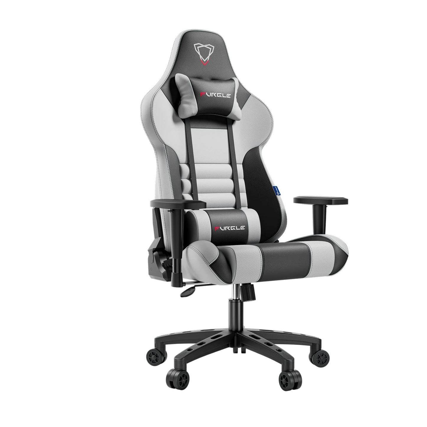 Furgle Gaming Chair, Gaming Chair, 4D Adjustable PU Leather Ergonomic Swivel Chair, Seat with Tilt Backrest, Gaming Chair