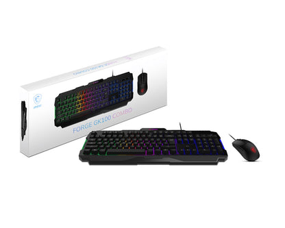 MSI Forge GK100 RGB Wired Combo – Black