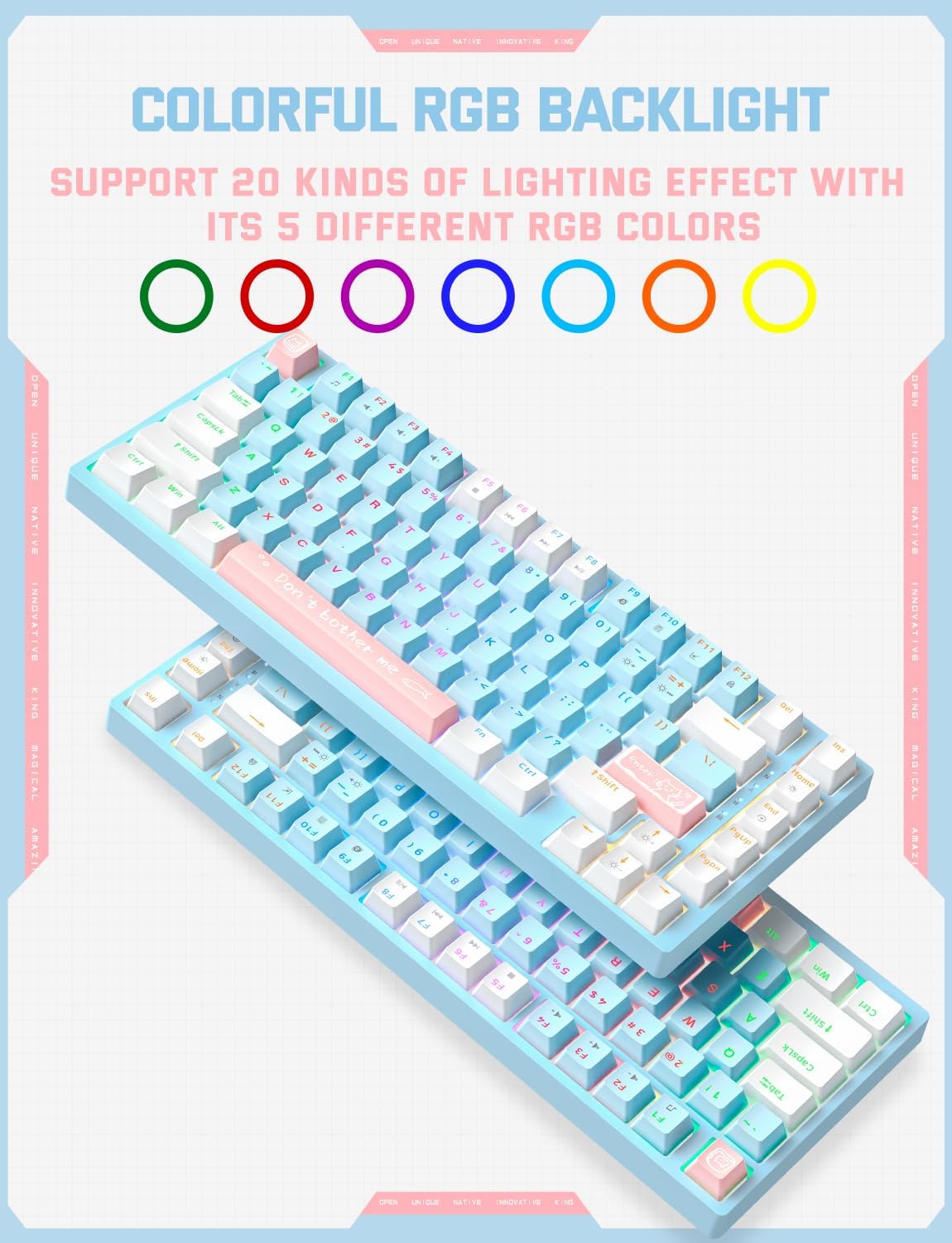 Onikuma G38 Mechanical Keyboard - Light Blue