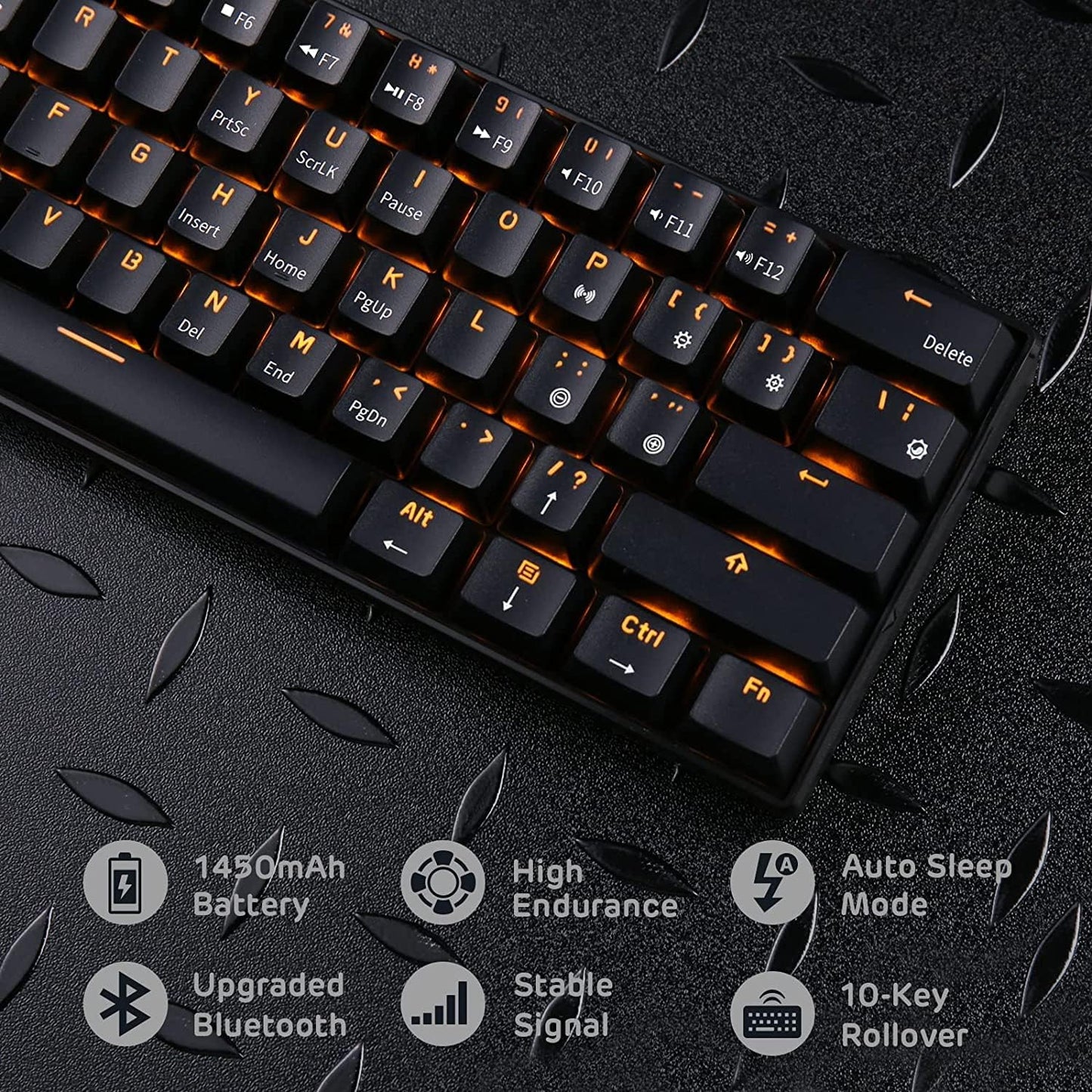 RK ROYAL KLUDGE RK61 Wireless 60% Mechanical Gaming Keyboard