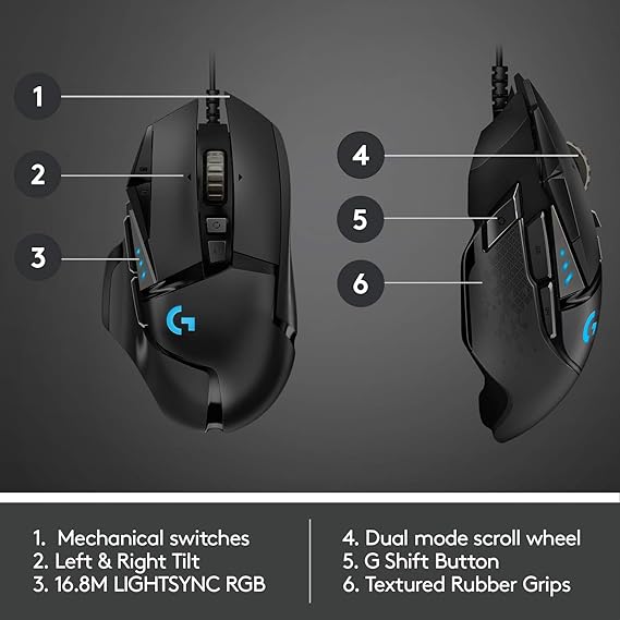 Logitech G502 Hero Wired Gaming Mouse