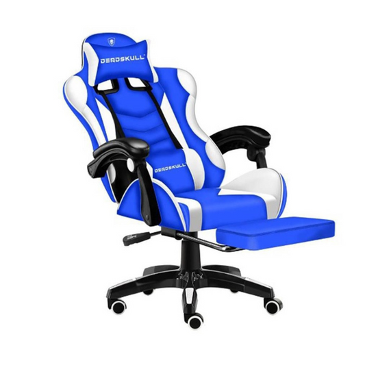 Deadskull Gaming Chair with Footrest - Blue