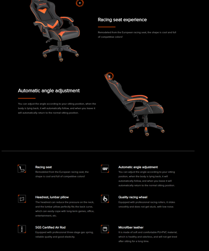 Meetion CHR04 Black & Orange Professional Gaming Chair