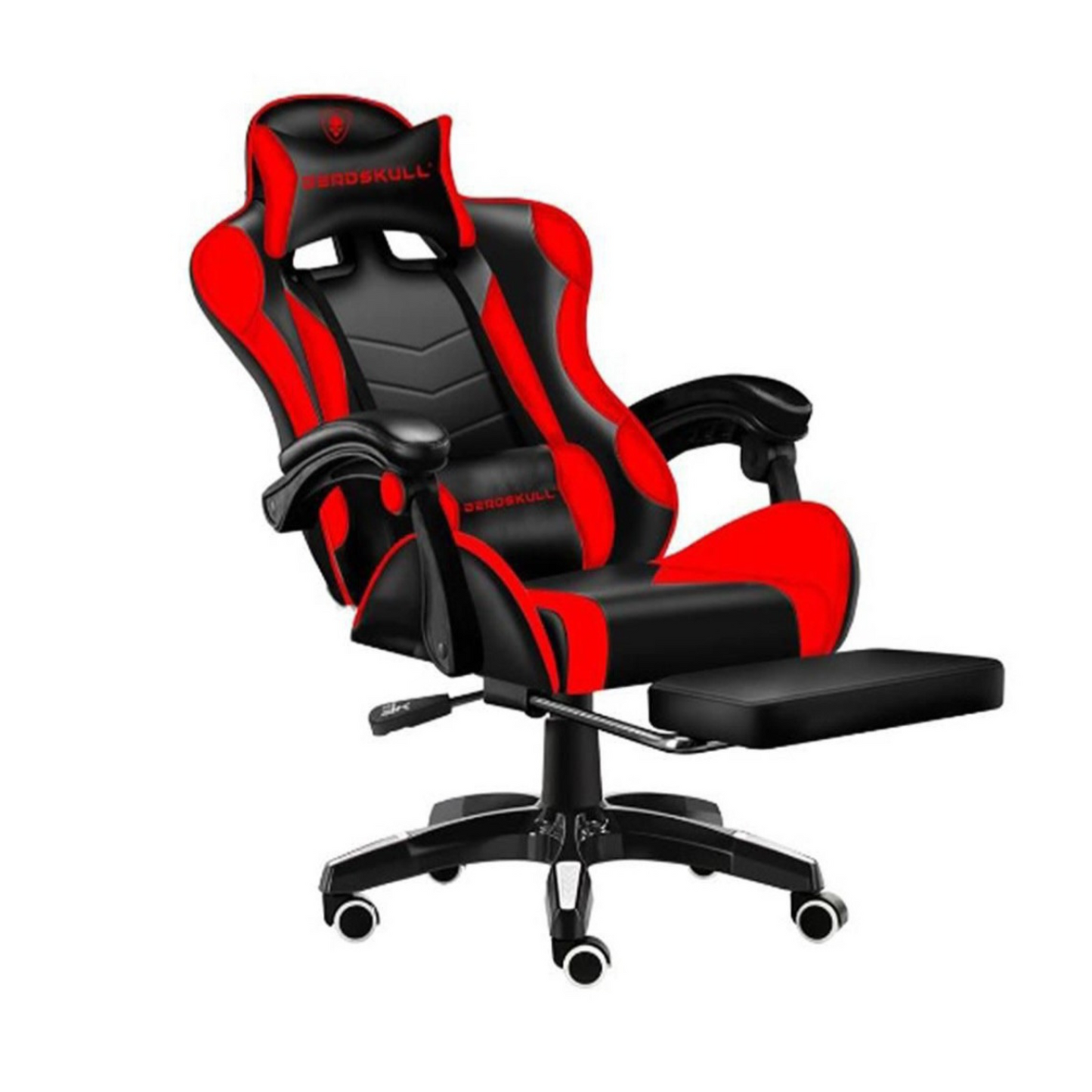 Deadskull Gaming Chair with Footrest - Red